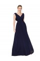 Purcahse  Dark Navy High Neck Sleeveless Soft Chiffon Long Wedding Guest Dress UK