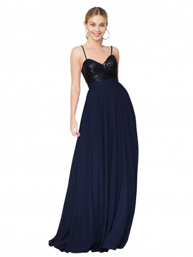 Cheap Dark Navy High Neck Sleeveless Long Semi Formal Evening Dress UK