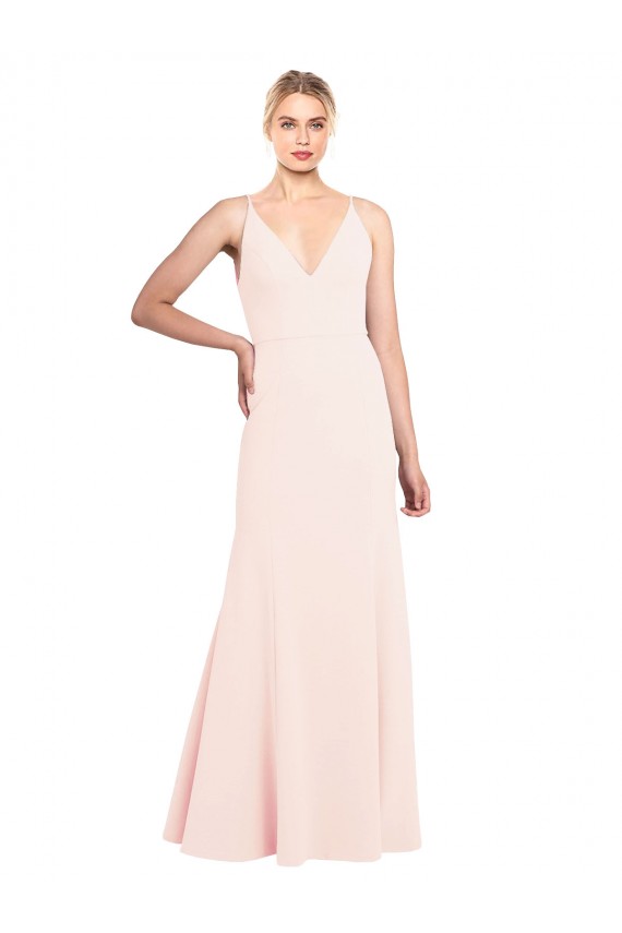 Purcahse  Pink High Neck Sleeveless V-Back Long Evening Dress UK