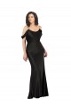 Purcahse  Black Off the Shoulder Sleeveless Low Back Long Sexy Evening Dress UK