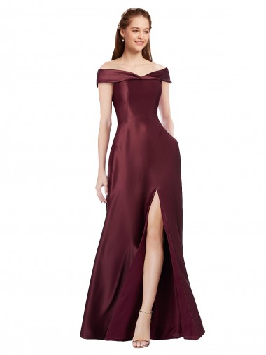 Cheap Burgundy Gold Strapless Cap Sleeves Long Evening Dress UK