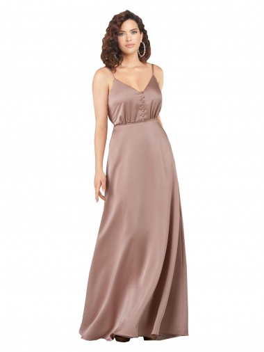 Cheap Dusty Pink Sweetheart Sleeveless Long Wedding Party Dress UK