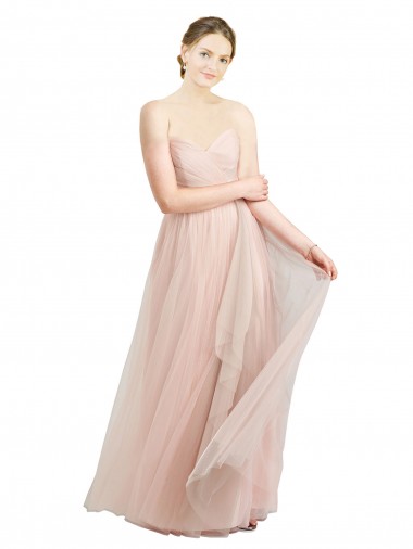 Cheap Pink Sweetheart Sleeveless Long Semi Formal Evening Dress UK