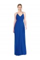 Purcahse  Royal Blue V-Neck Sleeveless Criss Cross Back Long Maxi Evening Dress UK