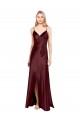 Purcahse  Burgundy Gold V-Neck Sleeveless Long Evening Dresses UK