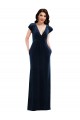 Purcahse  Dark Navy V-Neck Flutter Sleeves Long Maxi Evening Dress UK