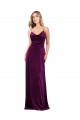 Purcahse  Grape V-Neck Sleeveless Criss Cross Back Long Evening Dress UK