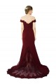 Purcahse  Burgundy Gold Sweetheart Sleeveless V-Back Sweep Train Evening Dress UK