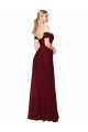 Purcahse  Burgundy High Neck Sleeveless Long Bridal Party Dress UK