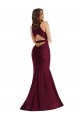 Purcahse  Burgundy V-Neck Sleeveless Open Back Long Sexy Plus Size Evening Dress UK