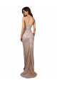 Purcahse  Champagne Scoop Neck Sleeveless Low Back Long Sexy Evening Dress UK