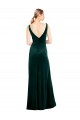 Purcahse  Dark Green V-Neck Sleeveless V-Back Long Sexy Evening Dress UK