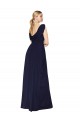 Purcahse  Dark Navy High Neck Sleeveless Soft Chiffon Long Wedding Guest Dress UK