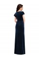 Purcahse  Dark Navy V-Neck Flutter Sleeves Long Maxi Evening Dress UK