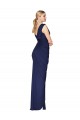 Purcahse  Dark Navy High Neck Sleeveless V-Back Long Sexy Evening Dress UK