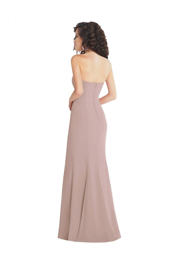 Purcahse  Dusty Pink Strapless Sleeveless Long Evening Dresses UK