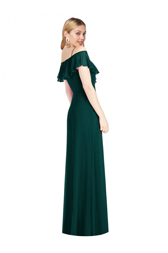 Purcahse  Ever Green Sweetheart Cold Shoulder Long Maxi Evening Dress UK