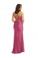 Purcahse  Fuchsia Cowl Neck Sleeveless Tie Back Long Plus Size Evening Dress UK