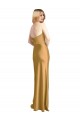 Purcahse  Gold Strapless Sleeveless Long Wedding Party Dress UK