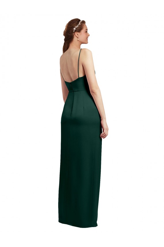 Purcahse  Hunter Square Neck Sleeveless Low Back Long Evening Dress UK