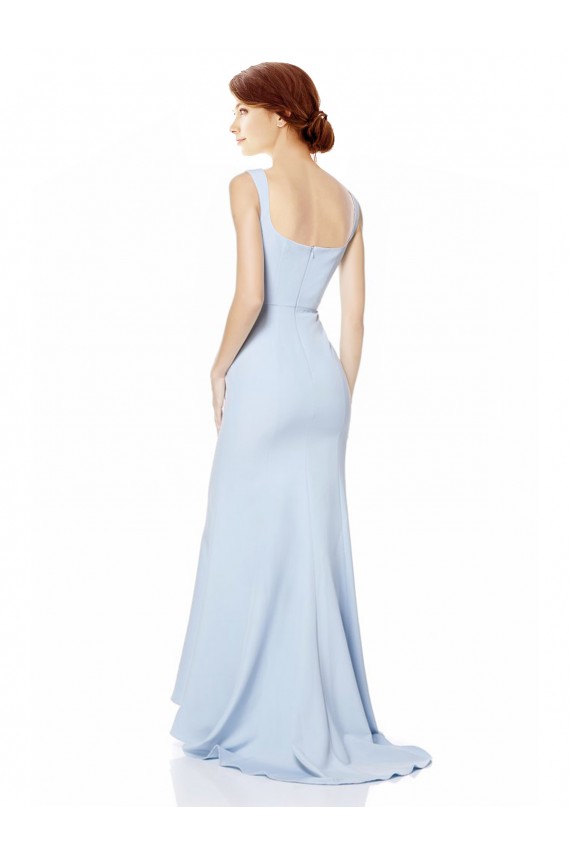 Purcahse  Light Sky Blue High Neck Sleeveless Long Bridal Party Dress UK