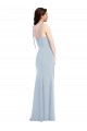 Purcahse  Light Sky Blue Strapless Sleeveless Low Back Long Semi Formal Evening Dresses UK