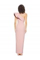 Purcahse  Mauve One Shoulder Sleeveless Stretch Crepe Long Evening Dress UK