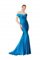 Purcahse  Peacock Blue High Neck Sleeveless Satin Long Evening Dress UK