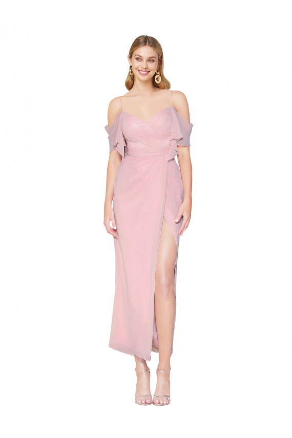 Purcahse  Primrose High Neck Cold Shoulder Knee Length Evening Dress UK