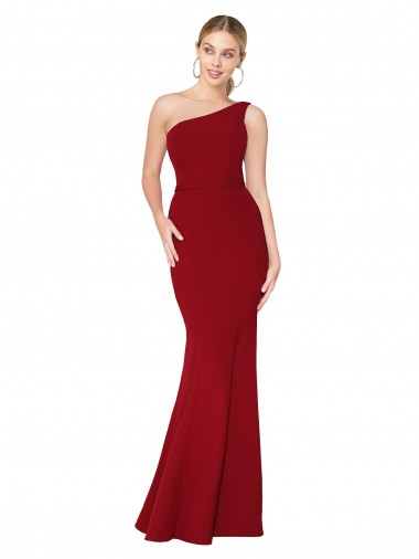 Cheap Burgundy High Neck Sleeveless Long Evening Dresses UK