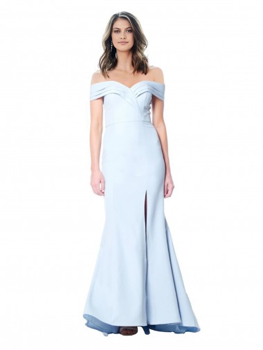 Cheap Light Sky Blue High Neck Sleeveless Long Evening Dresses UK