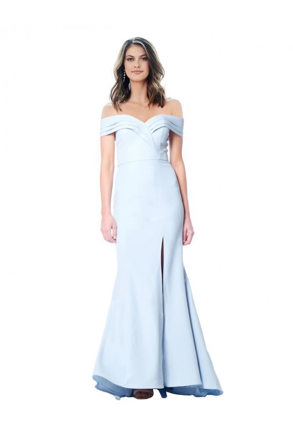 Purcahse  Light Sky Blue High Neck Sleeveless Long Evening Dresses UK