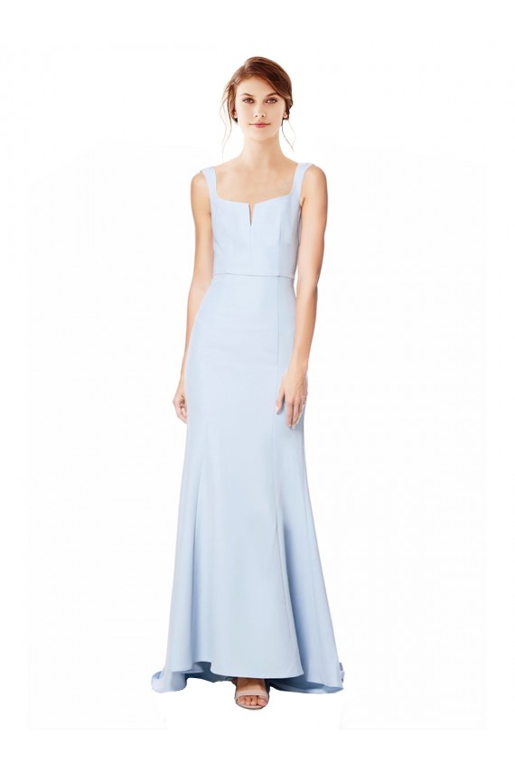 Purcahse  Light Sky Blue High Neck Sleeveless Long Bridal Party Dress UK