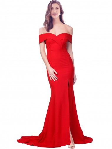 Cheap Red Sweetheart Sleeveless Long Evening Dresses UK