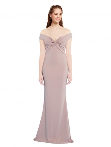 Cheap Dusty Pink V-Neck Sleeveless Keyhole Back Long Evening Dress UK