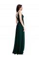 Purcahse  Midnight Green V-Neck Sleeveless V-Back Long Evening Dress UK