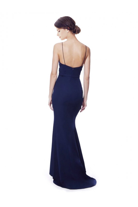 Purcahse  Navy Blue High Neck Sleeveless Open Back Long Maxi Evening Dress UK