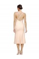 Purcahse  Nude V-Neck Sleeveless Low Back Midi Length Evening Dress UK