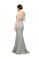 Purcahse  Oyster Silver Sweetheart Sleeveless Low Back Sweep Train Evening Dress UK