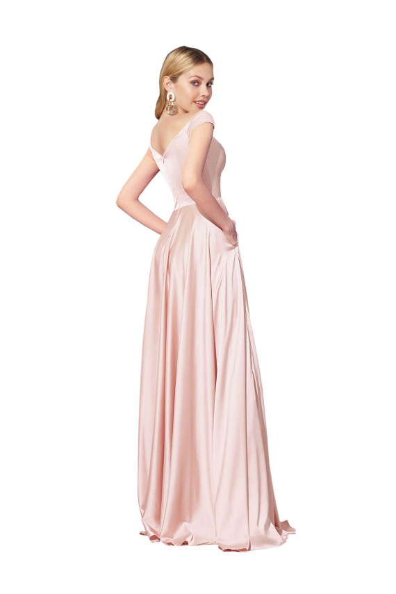 Purcahse  Pink High Neck Sleeveless Long Evening Dresses UK