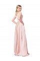 Purcahse  Pink High Neck Sleeveless Long Evening Dresses UK