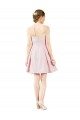 Purcahse  Pink Sweetheart Sleeveless Satin Knee Length Evening Dress UK