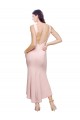 Purcahse  Pink High Neck Sleeveless Low Back Midi Length Wedding Party Dress UK