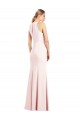 Purcahse  Pink V-Neck Sleeveless Keyhole Back Long Semi Formal Evening Dress UK