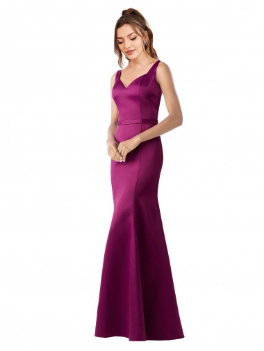 Cheap Merlot Bateau Neck Sleeveless Open Back Long Sexy Evening Dress UK