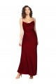 Purcahse  Burgundy Cowl Neck Sleeveless Low Back Long Evening Dress UK