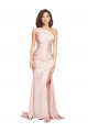 Purcahse  Pink One Shoulder Sleeveless Long Sexy Evening Dress UK