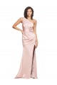 Purcahse  Pink One Shoulder Sleeveless Low Back Long Evening Dress UK