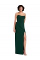 Purcahse  Midnight Green Strapless Sleeveless Low Back Long Evening Dress UK