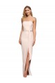 Purcahse  Nude Strapless Sleeveless Low Back Long Evening Dress UK